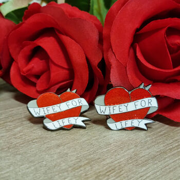 Personalised Wifey For Lifey Pin Badges, 5 of 5