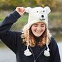 Polar Bear Hand Knitted Woollen Animal Hat, thumbnail 3 of 6