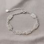 Sterling Silver Lace Link Bracelet, thumbnail 2 of 5