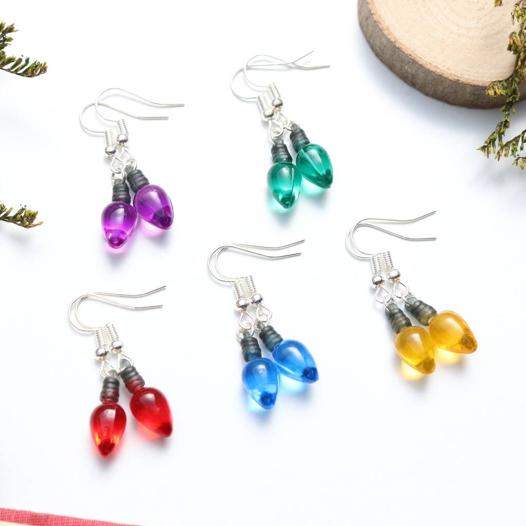 Christmas Fairy Light Drop Earrings – Mix And Match, 1 of 10