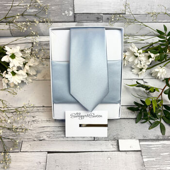 Dusty Blue Wedding Tie Set, 8 of 12
