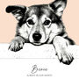 Custom Pet Portrait Minimal Graphic Style, thumbnail 5 of 5