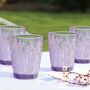 Set Of Four Embossed Heather Tumblers, thumbnail 1 of 9