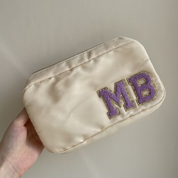 Personalised Medium Nylon Pouch Toiletry Makeup Cosmetic Bag, 2 of 2