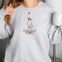 Personalised Staffie Christmas Jumper With Santa Hat, thumbnail 4 of 12