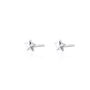 Sterling Silver Faceted Star Stud Earrings, thumbnail 2 of 4