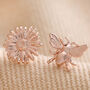 Mismatched Daisy And Bee Stud Earrings, thumbnail 5 of 12