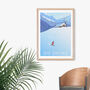 Go Skiing Travel Poster Art Print, thumbnail 4 of 8