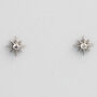 Sterling Silver Crystal Star Stud Earrings, thumbnail 4 of 5