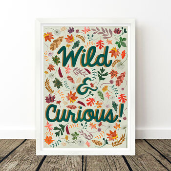 Wild And Curious Green Woodland Nursery Art Print, 5 of 8