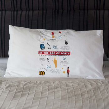 Personalised 40th Birthday Pillowcase Gift, 6 of 8