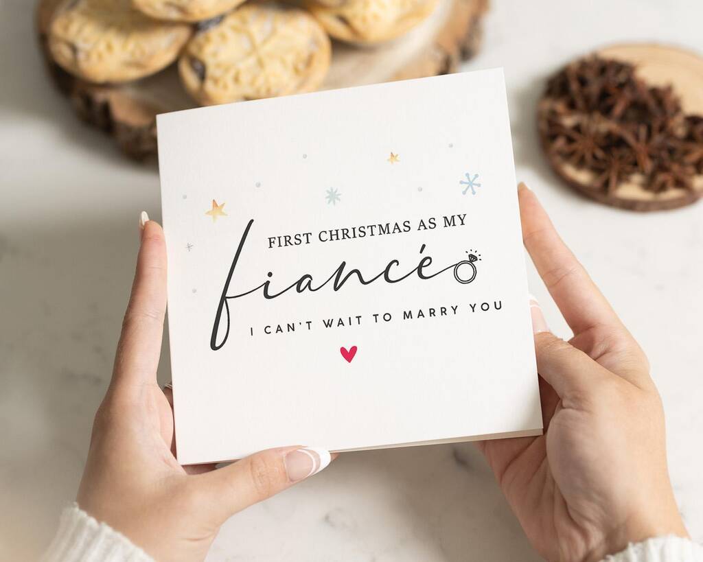 Personalised Fiance Christmas Card For Husband To Be, 1 of 7