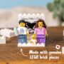 Personalised First Father’s Day Baby Scan Lego® Brick Minifig Display Gift For Dad To Be, thumbnail 3 of 12