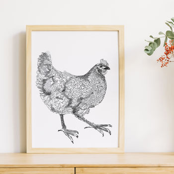 A4 Art Print Featuring A Hen Illustration, 3 of 3