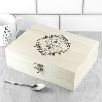 Time For A Break! Personalised Filled Wooden Tea Box, 5 of 9