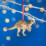 Wooden Stygimoloch Dinosaur Christmas Tree Decoration, thumbnail 1 of 3