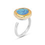 Small Round Turquoise Blue Lagoon Adjustable Ring, thumbnail 6 of 6