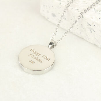 Personalised 80th Birthday Threepence Coin Necklace, 9 of 10