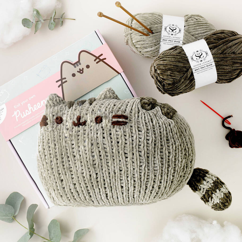 Make Your Own Pusheen Sitting Pusheen Knitting Kit By Stitch And Story 5370