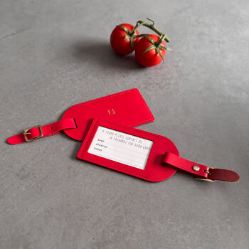 Monogram Leather Luggage Tag – Personalised Travel Gift, 6 of 12