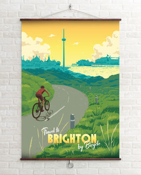 Brighton Cycling Travel Poster Art Print, 2 of 6