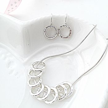 80th Birthday Silver Rings Necklace, 3 of 5