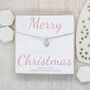 Sterling Silver Heart Necklace, Merry Christmas, thumbnail 1 of 4
