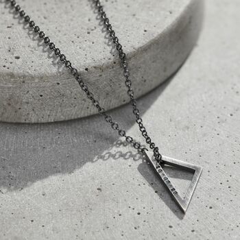 Men's Personalised Open Triangle Necklace, 3 of 7