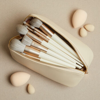 Personalised Saffiano Leather Zip Around Makeup Pencil Case, 2 of 4