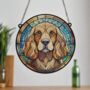 Cocker Spaniel Golden Stained Glass Effect Suncatcher, thumbnail 4 of 6