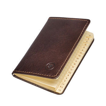 Mini Pocket Leather Address Book. ' The Caldana' By Maxwell Scott Bags ...