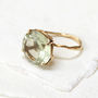 Green Amethyst Gold Ring, thumbnail 1 of 6