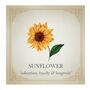 Sunflower Solid Gold Stud Earrings, thumbnail 4 of 5