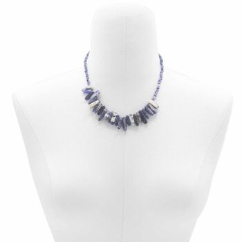 Sodalite Gemstone Beaded Necklace, 4 of 5