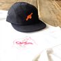 Hoy Embroidered Five Panel Hat Pitch Black / Sunrise, thumbnail 2 of 4