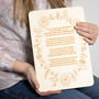 Wooden Personalised Poem Or Song Sign, thumbnail 2 of 3