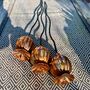 Set Of Three Copper Seed Head Garden Planter Stakes, thumbnail 8 of 9