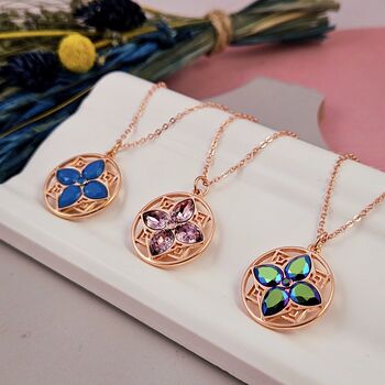 Four Petal Flower Necklace, 2 of 12