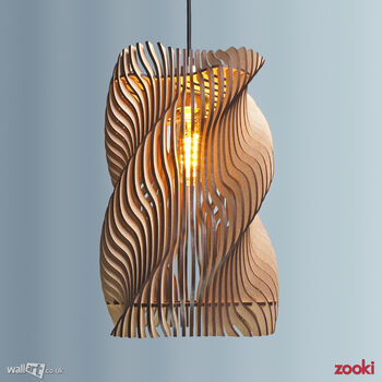 Zooki 31 'Tapio' Wooden Pendant Light, 4 of 9