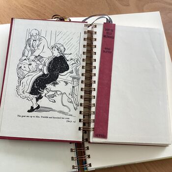 'Don't Be Silly Mr Twiddle!' Upcycled Notebook, 4 of 4