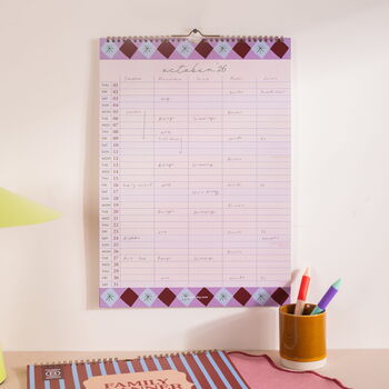 2026 2027 A3 Family Wall Calendar | Academic Year | Boho Circus, 3 of 7