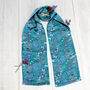 Botanical Meadows Long Double Sided Silk Scarf, thumbnail 5 of 12