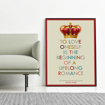 To Love Oneself… Oscar Wilde Quote Print, 2 of 5