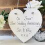 Personalised Anniversary Names Wooden Heart, thumbnail 4 of 7