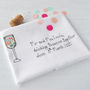 Personalised 'Drinking Prosecco Together' Tea Towel, thumbnail 1 of 4