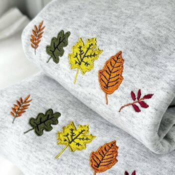 Autumn Leaves Embroidered Sweater, 2 of 8