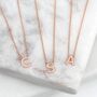 9ct Rose Gold Mini Initial Necklace, thumbnail 1 of 6