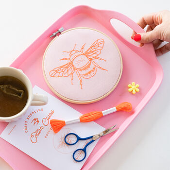 Bee Embroidery Hoop Kit, 10 of 11