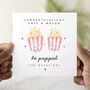 Pop Corn Pun Engagement Card, thumbnail 1 of 3