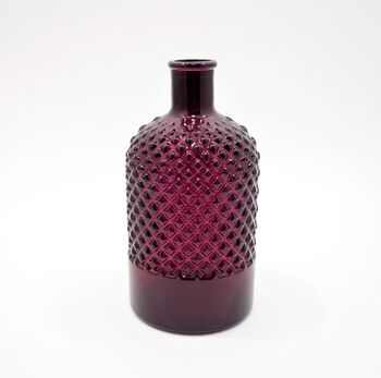 Recycled Glass Patterned Bottle Vase In Eight Colours, 9 of 9